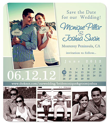 "Urban Calendar Collage" Save the Date Magnet